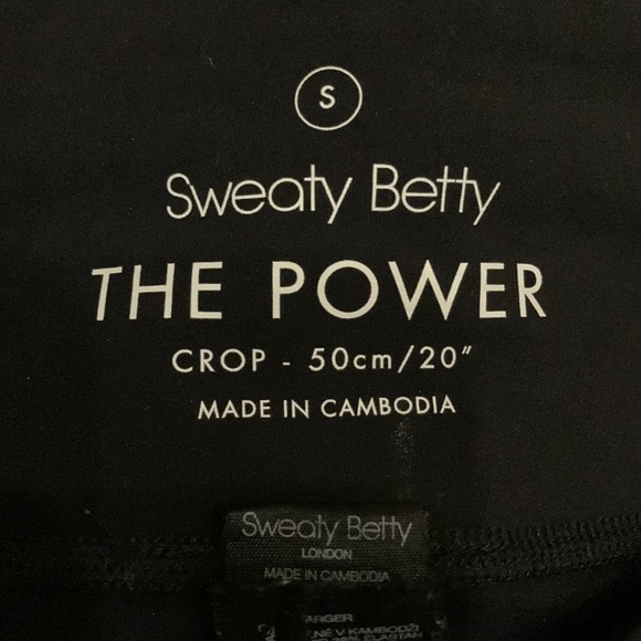 Sweaty Betty The Power Crop with Pockets Size Small - Picture 2 of 5